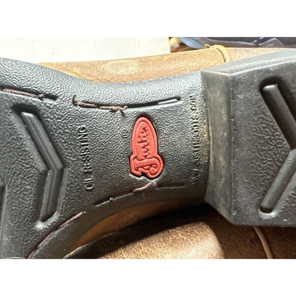 Justin Brown L2561 McKayla Leather Western Cowboy Cowgirl Boots Women Size 8.5 B - Picture 7 of 9